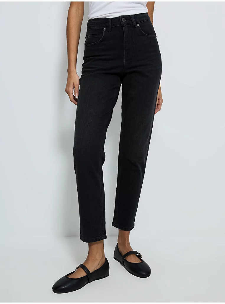 Black Wash Miley Mom Jeans - Image 3